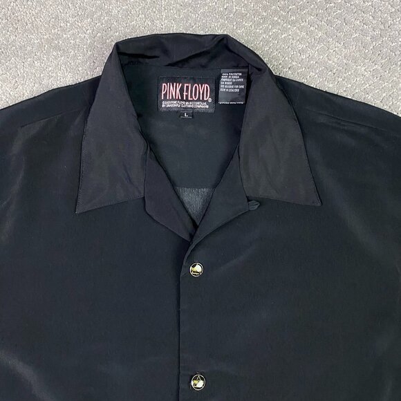 Vintage 2003 Pink Floyd Dark Side Of The Moon Shirt Men's Large Dragonfly Button - Picture 2 of 10